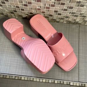 Pink Gucci Slides
